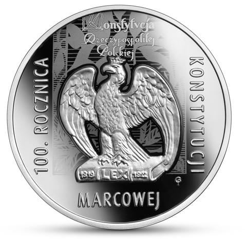 Moneta 10 zł 100. rocznica Konstytucji Marcowej 2021