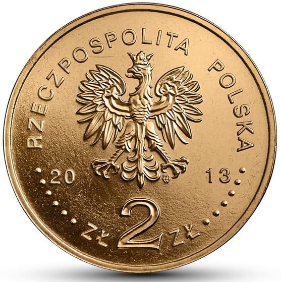 Moneta 2 zł okręt transportowo-minowy Lublin 2013