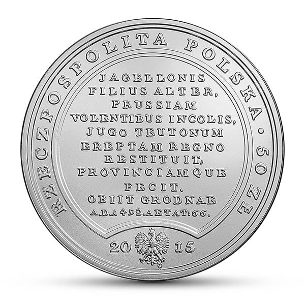 Moneta 50 zł Kazimierz Jagiellończyk 2015