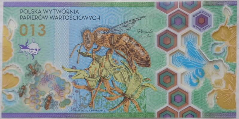 Pszczoła Miodna 013 PWPW 2013 banknot testowy